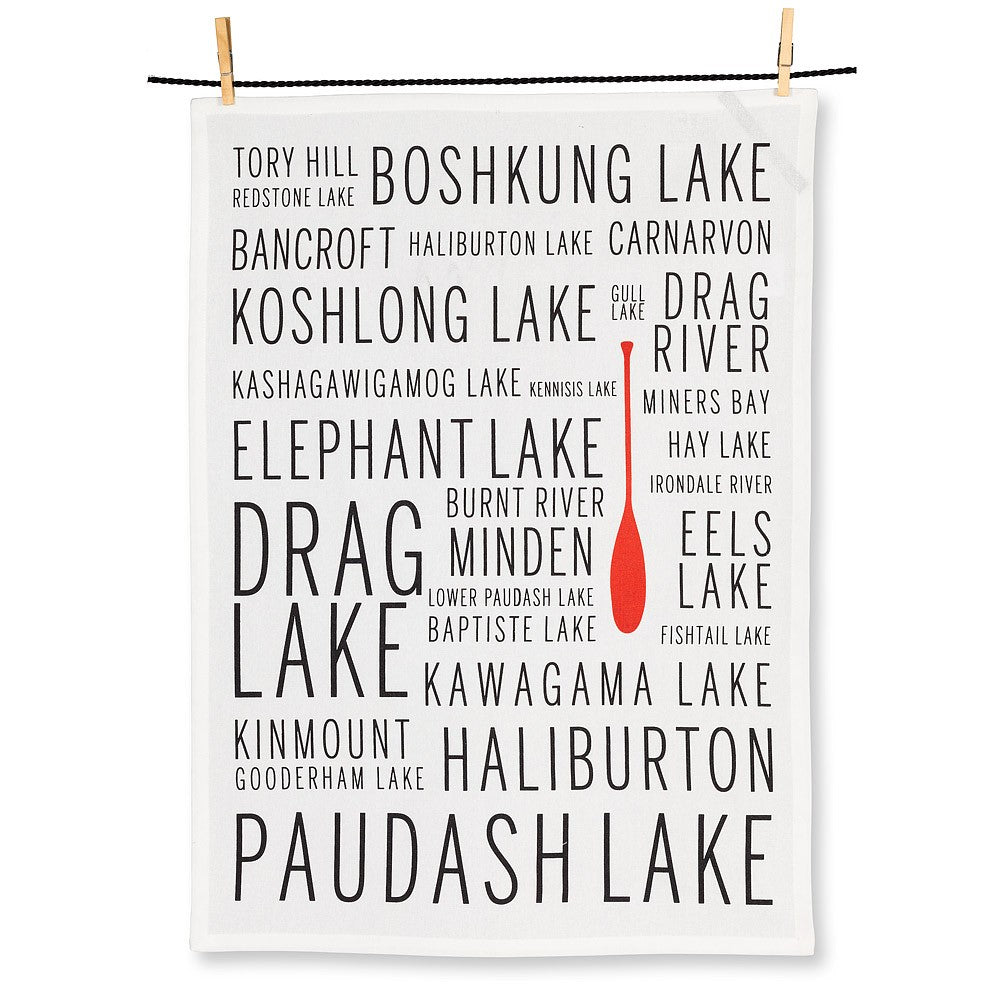 Haliburton Names Cotton Tea Towel