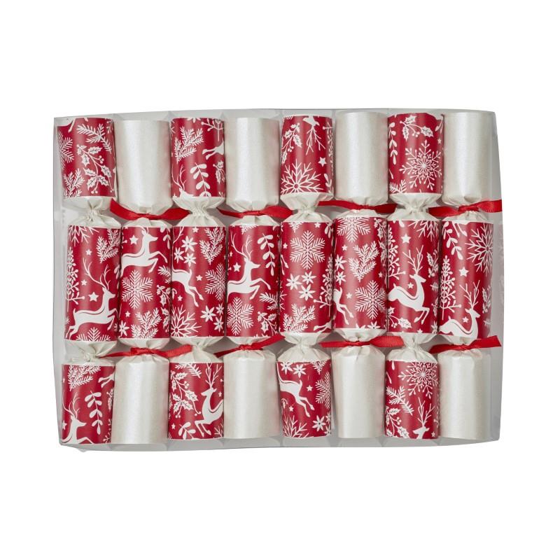 Miniature Scandi Stag Christmas Crackers, Set of 8