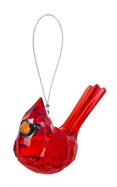 Elegant Acrylic Cardinal Ornament