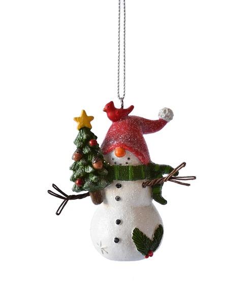 Snowman With Tree Ornament