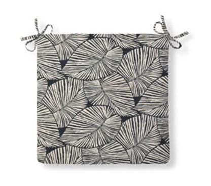 Talia Noir Chair Pad, 18"