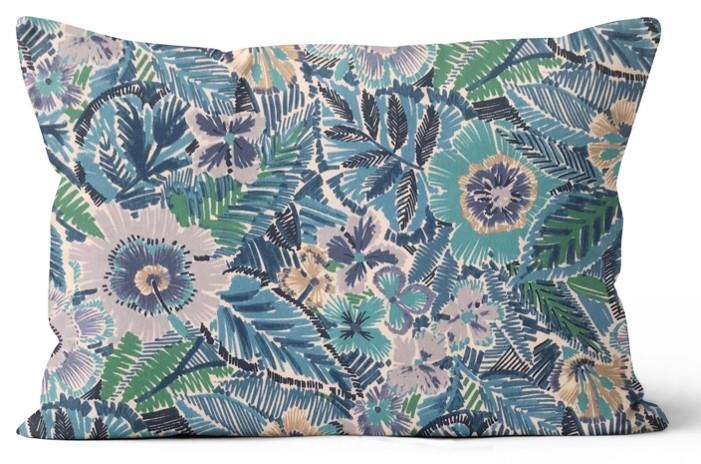 Pensicola Bay Blue Rectangular Outdoor Cushion