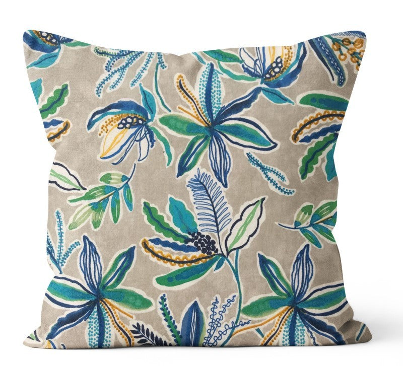 Sunny Days Azure Square Outdoor Cushion