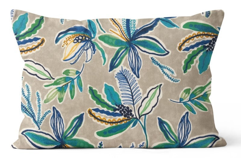 Sunny Days Azure Rectangular Outdoor Toss Cushion