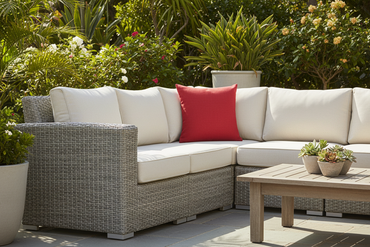 Veranda Red Square Outdoor Cushion