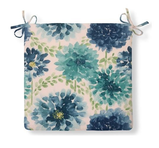 Gardenia Seaglass Chair Pad, 18"