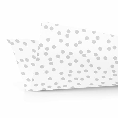 White with Silver Dots Tissue Paper, 3 Sheets