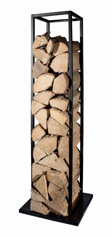 Tall Black Metal Log Holder, 45"H
