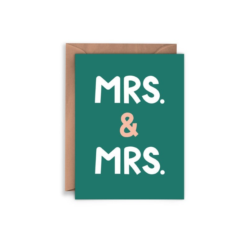 Mrs & Mrs Wedding Card