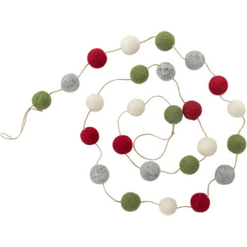 Multicoloured Felt Balls Garland