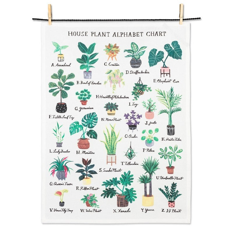 Plant Alphabet Cotton Tea Towel