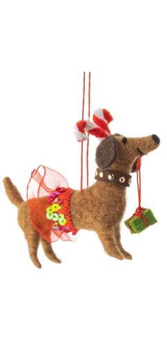 Dachshund w/Tutu Ornament