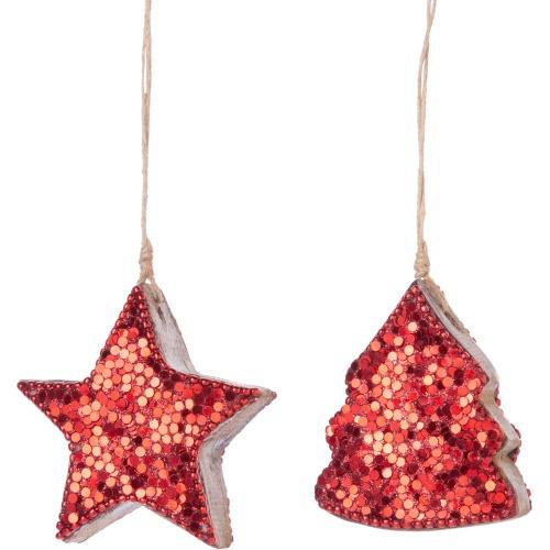 Chunky Red Glitter Ornament