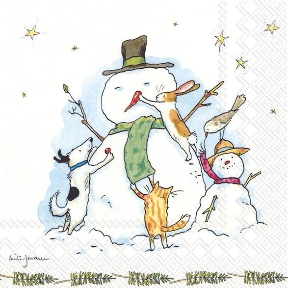 Snowman With Friends - Paper Napkins - Pack/20