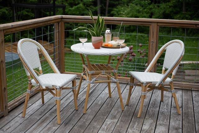 White & Grey French Bistro Set of 3