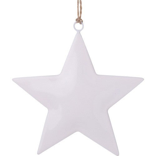 White Enamel Star Ornament