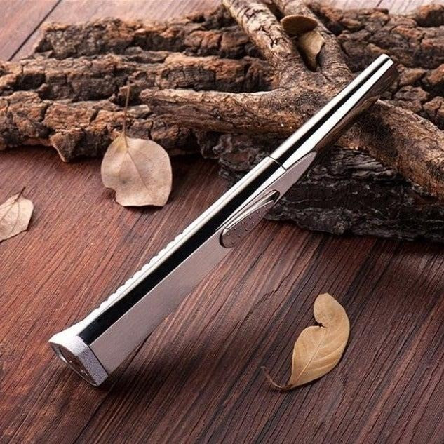 Sleek Silver Sizzle Lighter