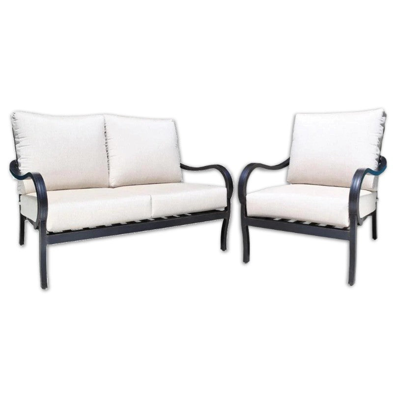 Carleton Outdoor Deep Seating/Loveseat, Set of 2