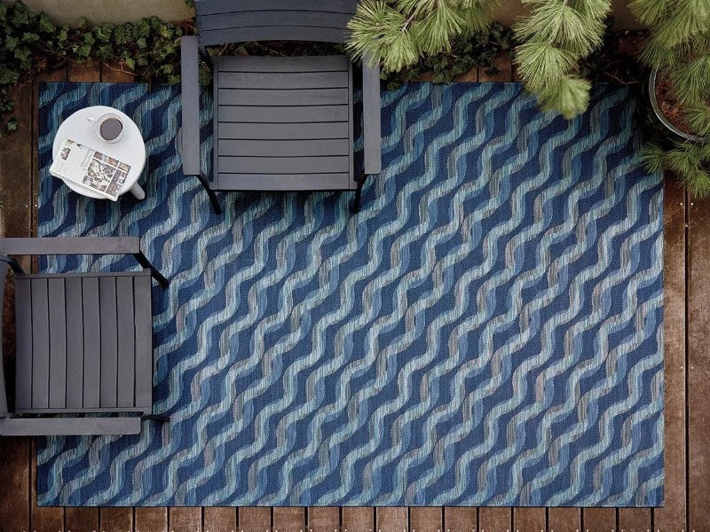 Chilewich Twist Woven Floor Mat, Ocean