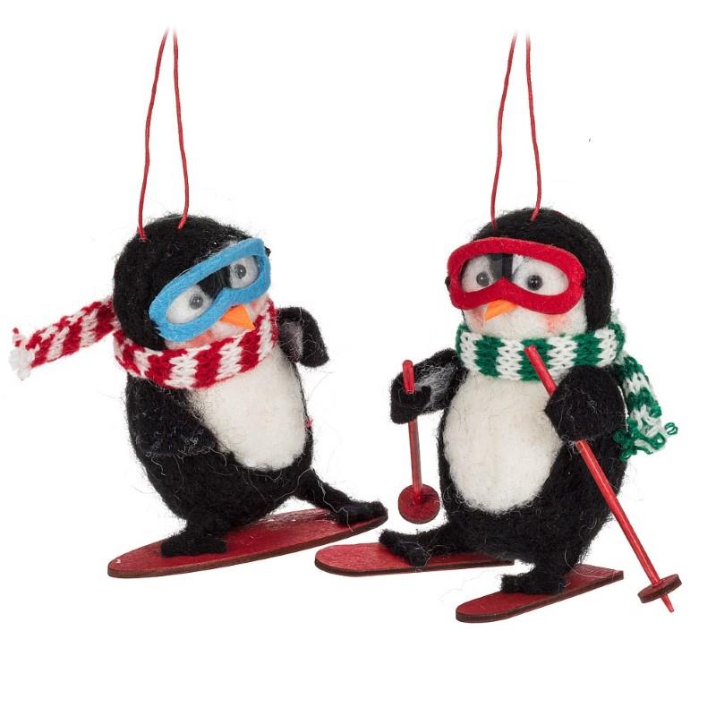 Winter Sports Penguin Ornaments