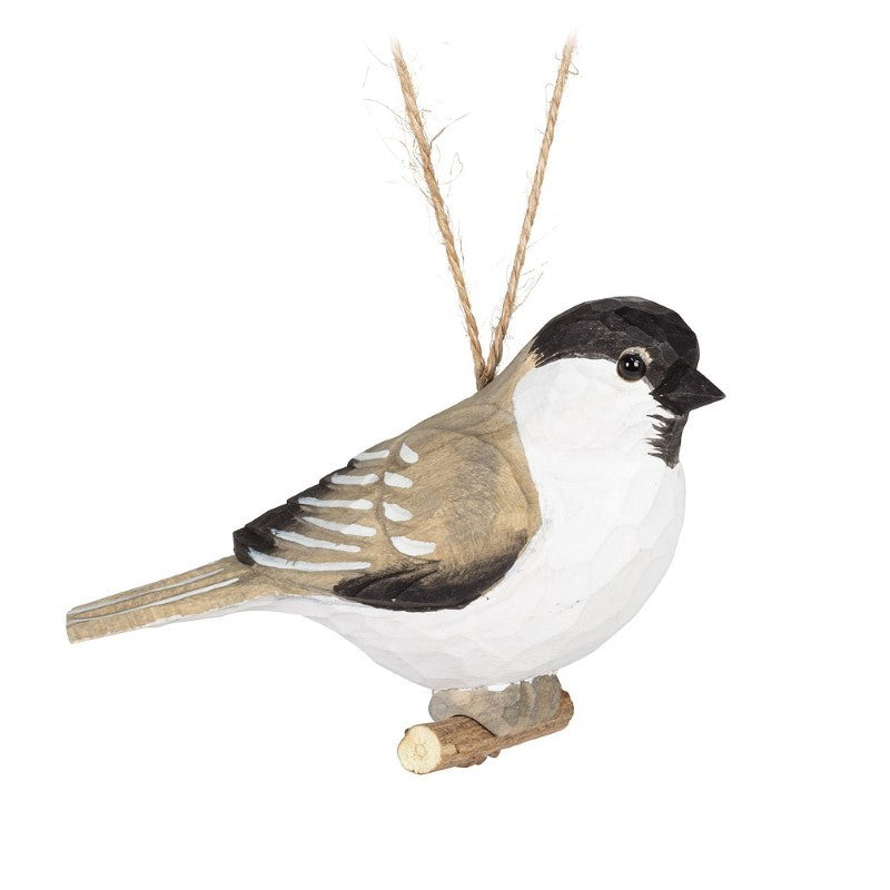 Wooden Chickadee Ornament