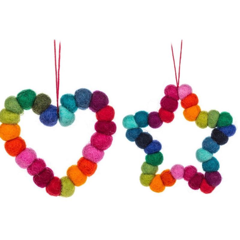 Pompom Ornaments - Fair Trade Certified