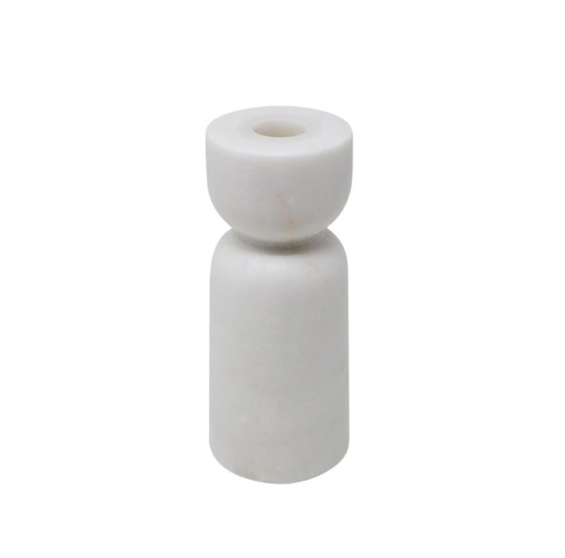 White 2 Tier Marble Candle Holder