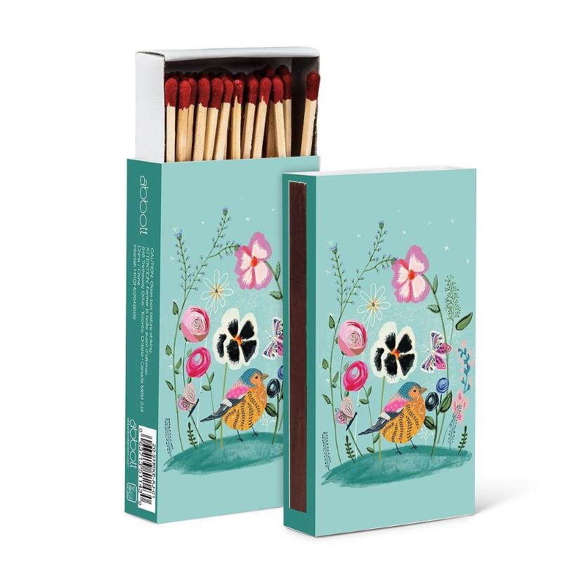 Whimsical Garden & Birds Matches, 45 Sticks