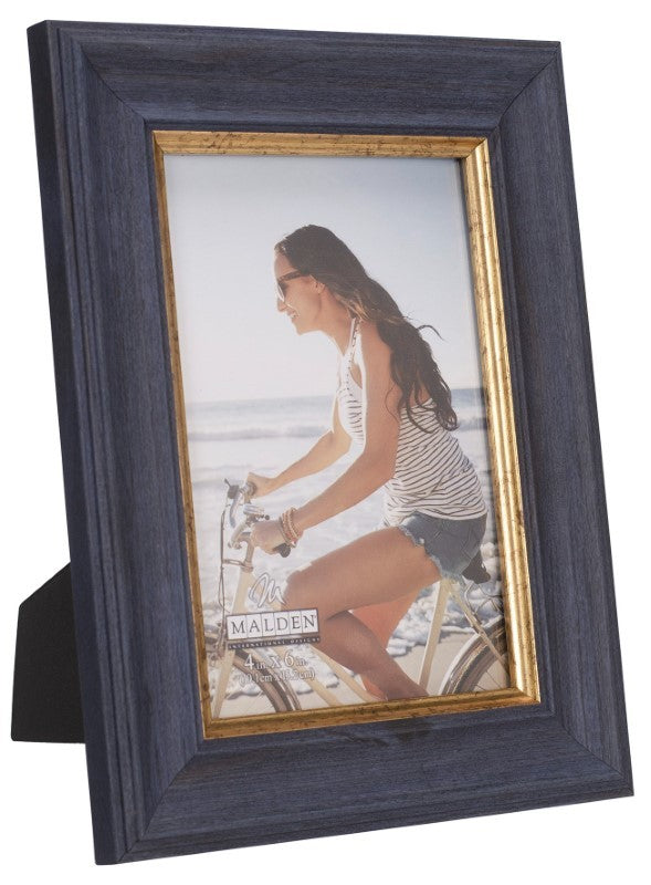 Navy w/Gold Scoop Picture Frame