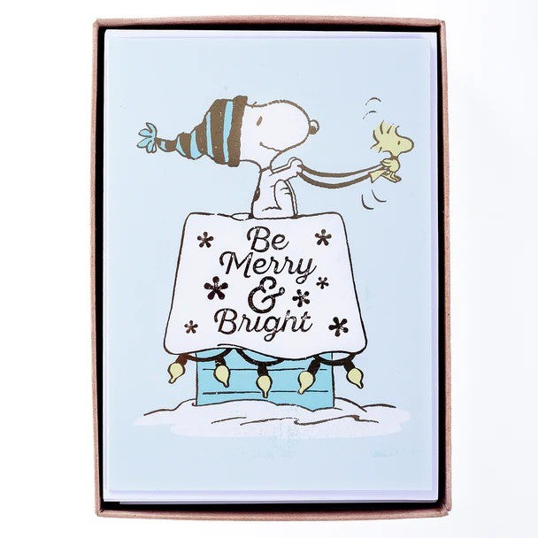 Snoopy Merry & Bright Holiday Cards, Box of 15