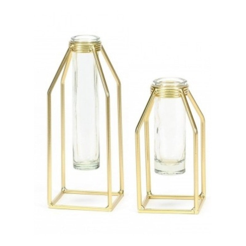 Gold Iron Stand Vase