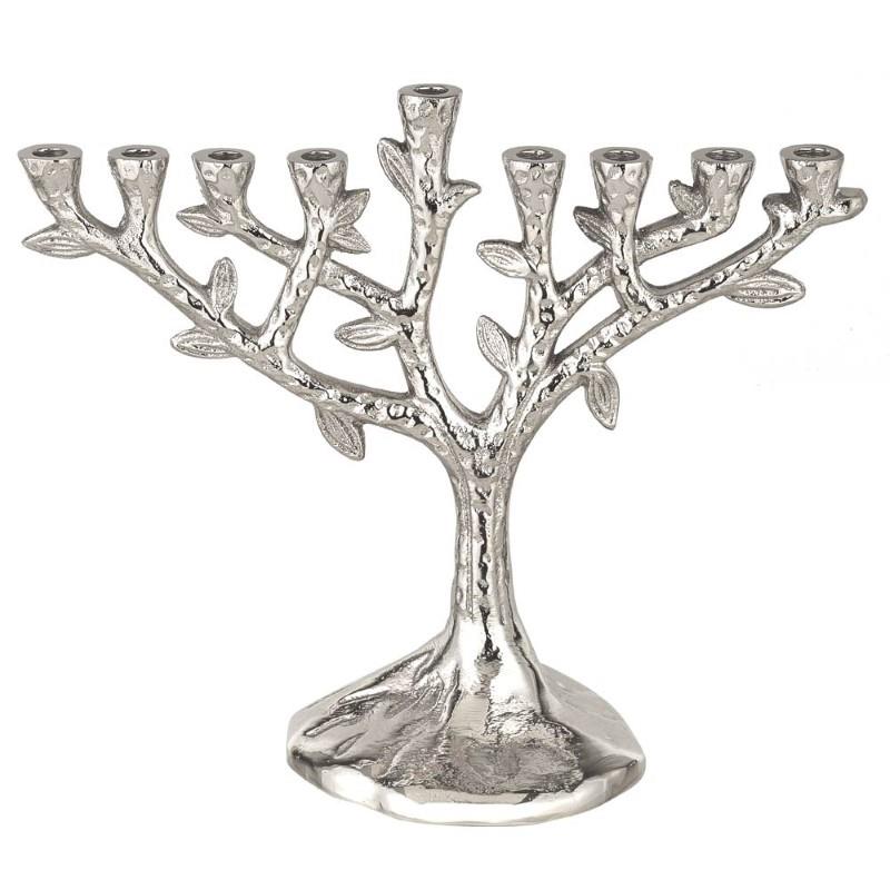 Silver Tree Of Life Menorah