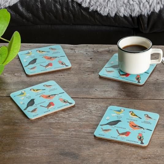 Rex London Garden Birds Coasters, Set of 4