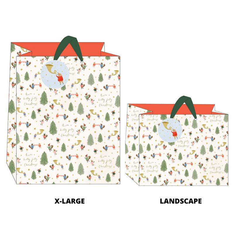 Holly Jolly Animals Christmas Gift Bag