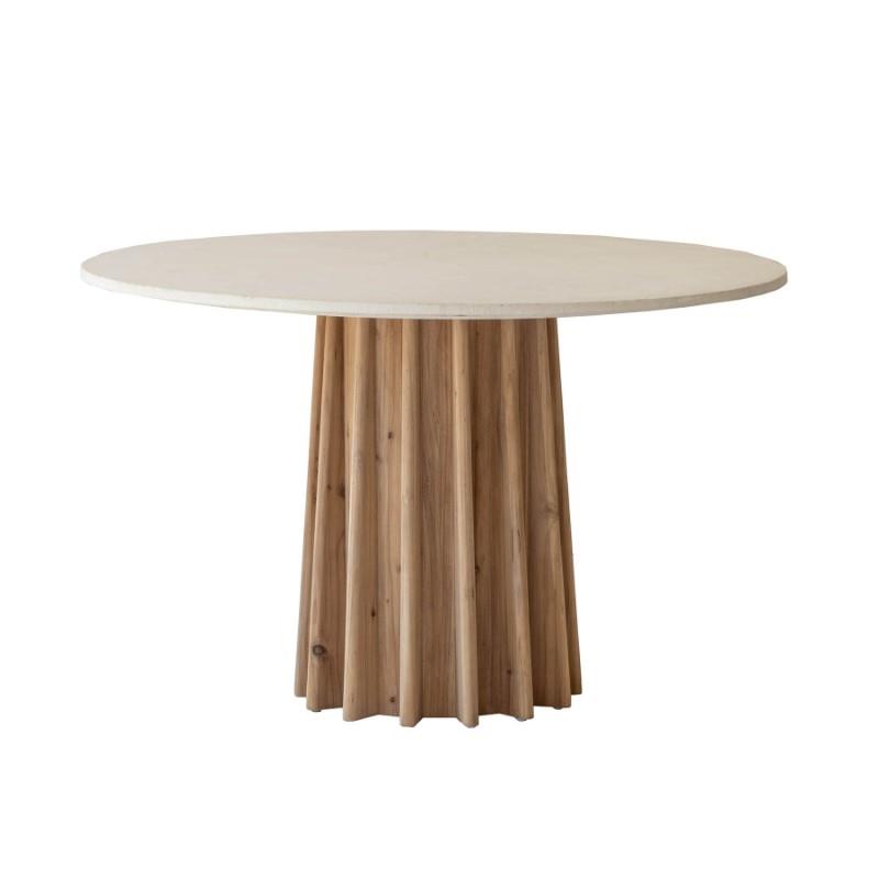 Sculpture Dining Table - White Wash