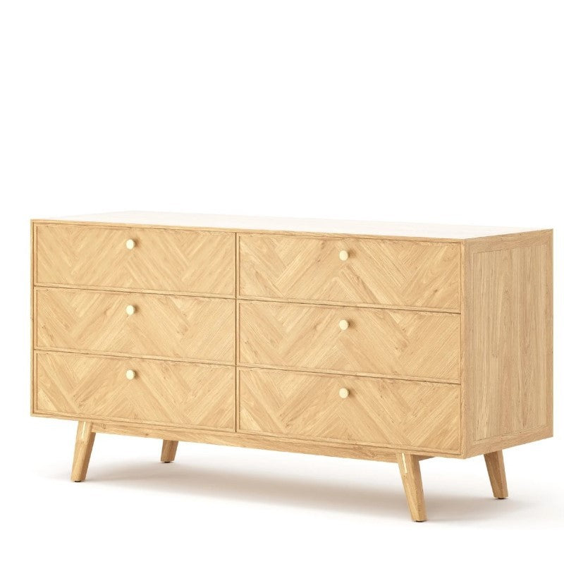 L.H. Imports Colton 6 Drawer Dresser - Natural