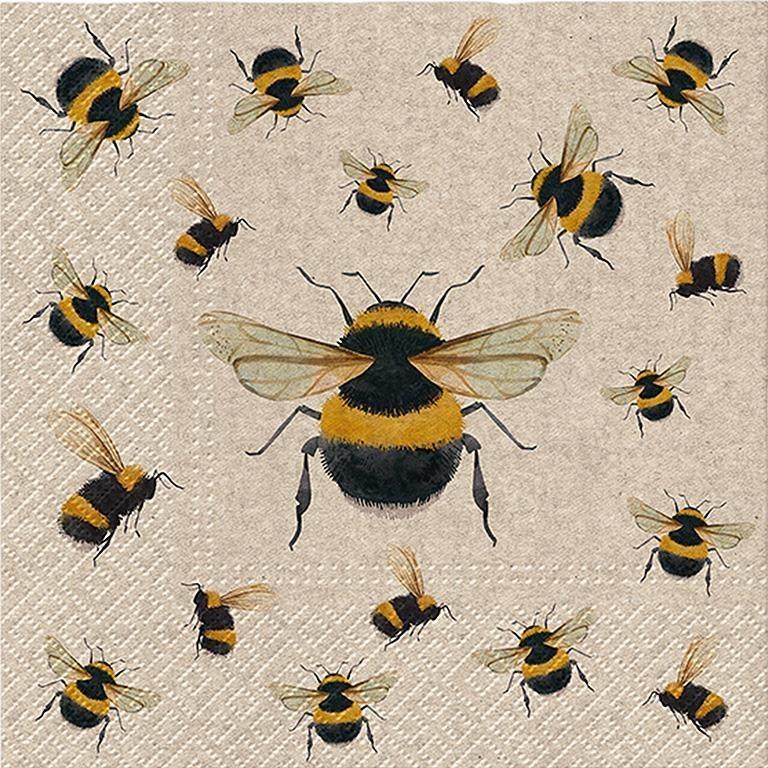 We Care Dancing Bee Napkins, Pack/20