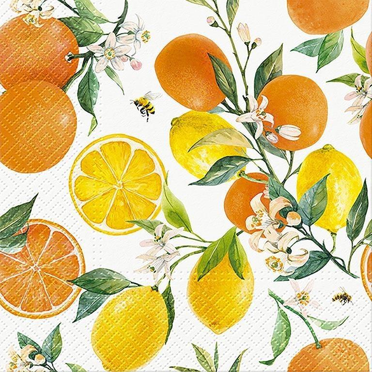 Citrus & Bee Napkins, Pack/20