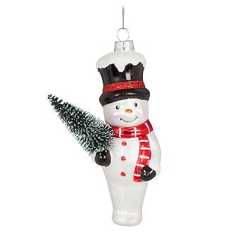 Snowman With Tree Ornament