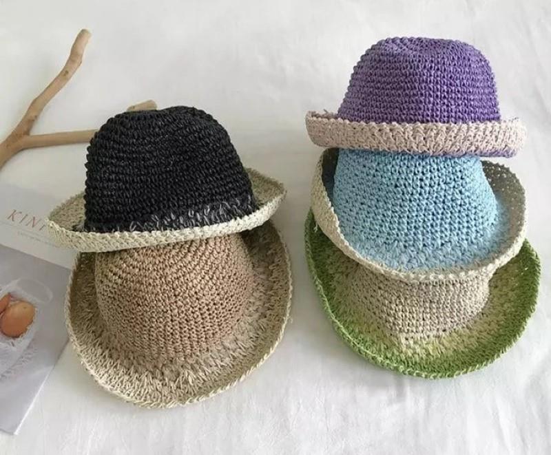 Dual Tone Crochet Bucket Hat