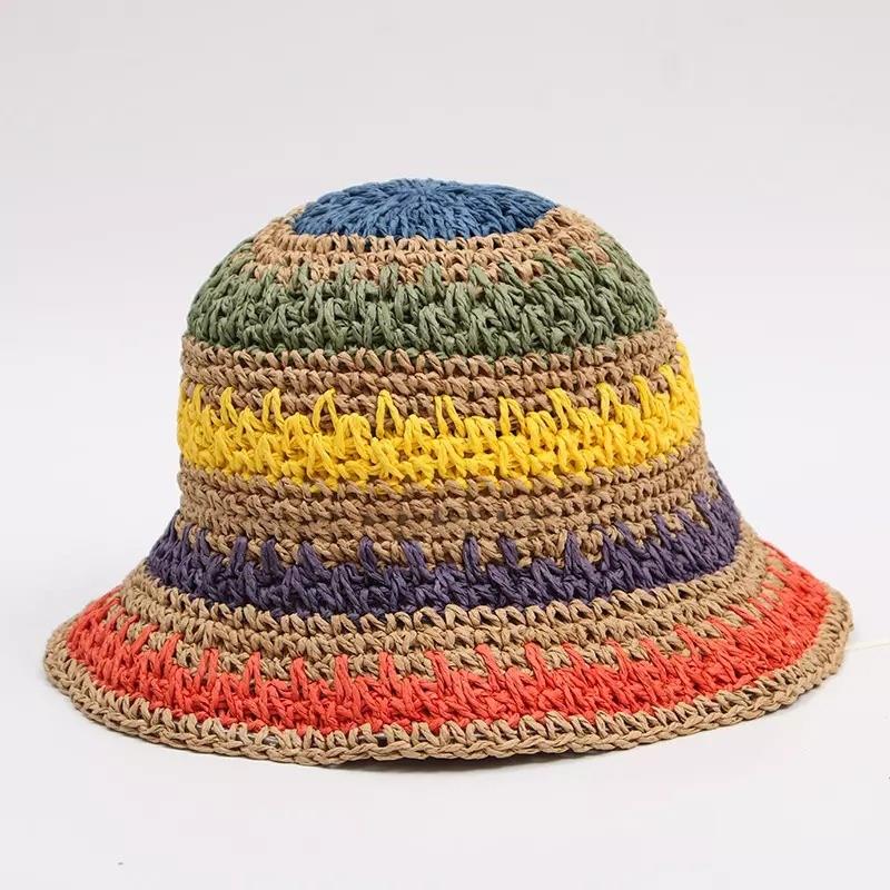 Multi Colour Crochet Bucket Hat