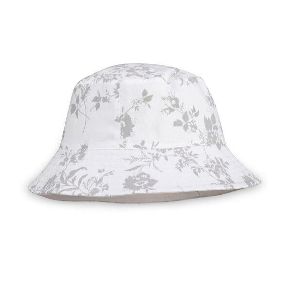Ivory Vintage Floral Reversible Bucket Hat