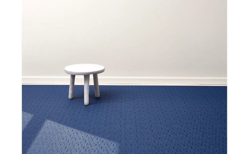 Chilewich Bamboo Woven Floor Mat, Lapis