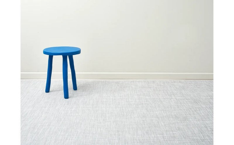 Chilewich Basketweave Woven Floor Mat, White/Silver