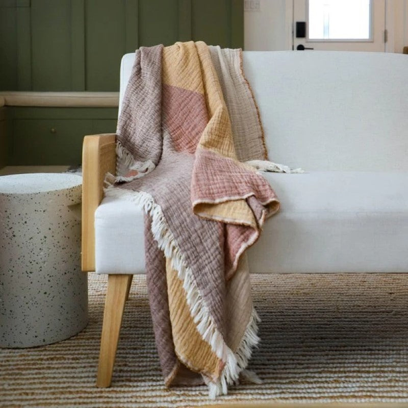Pokoloko Sunset Turkish Cotton Throw Blanket