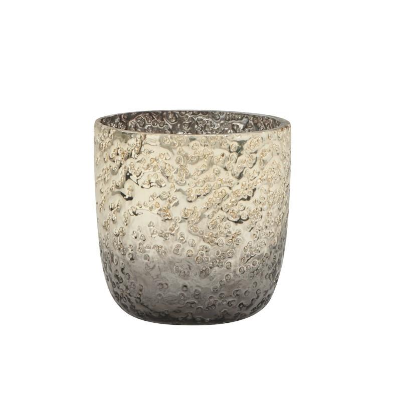 Bria Smoke Glass Hurricane Vase
