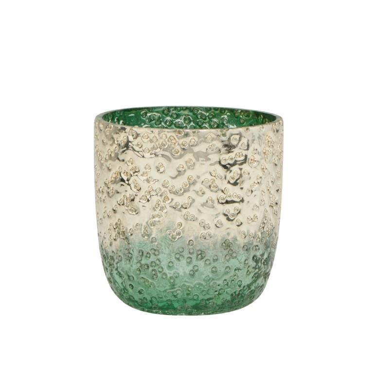 Bria Green Glass Hurricane Vase
