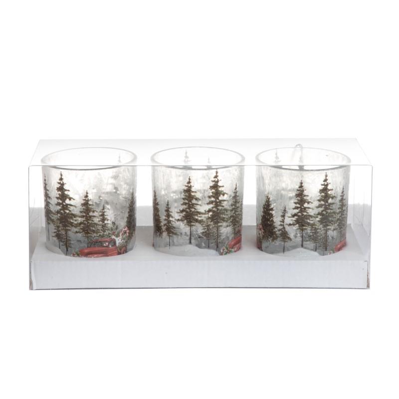 Forest Truck Candle Holders, Set of 3