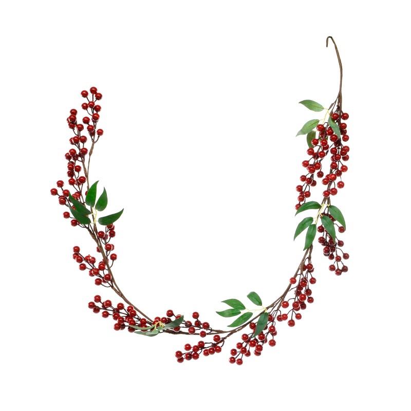 Pine & Red Berry Garland, 51"L