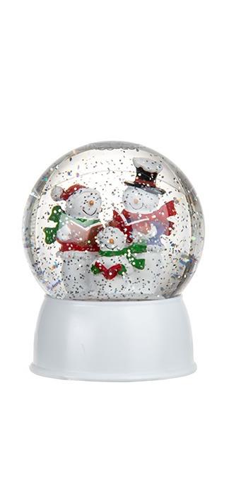 Snowmen Carollers Snow Globe, 4"H